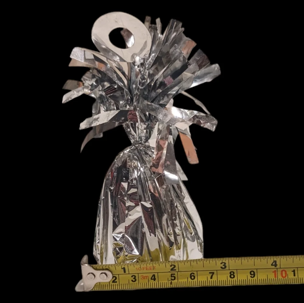 Amscan Silver Mylar Wrapped Balloon Weights Set of 7